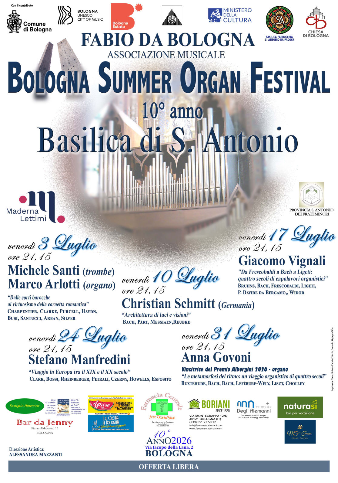 Bologna Summer Organ Festival 2026